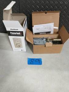 lot 89 image: KWICKSET Powerbolt2 Satin Nickel Single Cylinder Electronic Deadbolt Featuring SmartKey Security