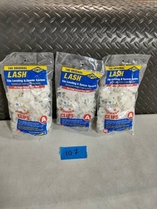 lot 107 image: 3 BAGS OF QEP LASH Curved Floor Tile Leveling System, Clips Part A (96-Pack EACH BAG )