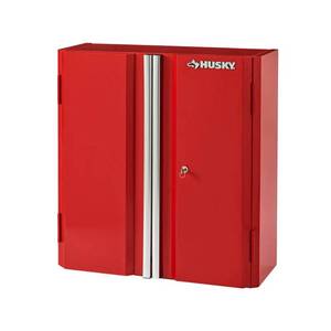 lot 58 image: HUSKY Ready-to-Assemble 28 in. W x 29 in. H x 12 in. D Steel Garage Wall Cabinet in Red
