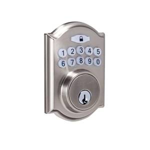 lot 87 image: 2 DEFIANT Castle Satin Nickel Electronic Keypad Deadbolt