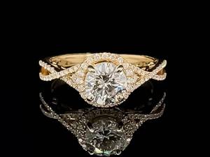 lot 1 image: Exquisite 1.30 Carat High Grade Diamond Ring 14k Yellow Gold Ring $11,000 Retail VIDEO