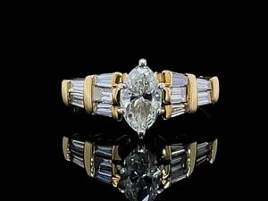 lot 24 image: .70 Carat Diamond Estate Ring in 14k Yellow Gold $2,750 Retail VIDEO
