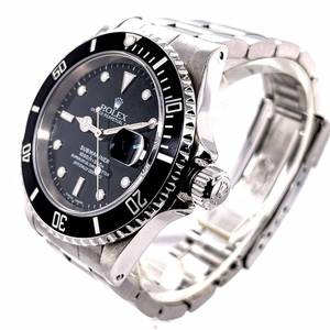lot 0A image: Rolex Submariner 16610 Stainless Steel Black Dial with Box $11,500 Pre-Owned Retail VIDEO