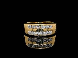 lot 33A image: 12 Carat Diamond Band  Ring in 14k Yellow Gold $1,650 Retail VIDEO