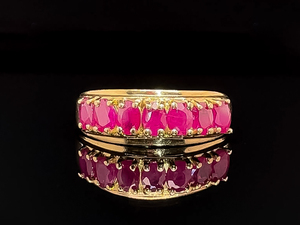 lot 43 image: 1.05 Carat Natural Ruby Estate Ring in Yellow Gold $1,950 Retail VIDEO