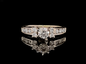 lot 45 image: 12 Carat Diamond Estate Ring in 14k White Gold $1,775 Retail VIDEO