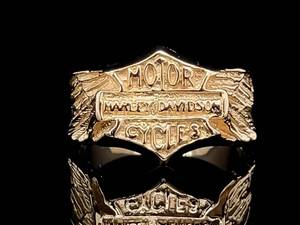 lot 52 image: Harley Davidson Solid 14k Yellow Gold Ring $1,110 Retail
