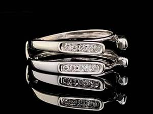 lot 57 image: 12 Carat Diamond Ring Enhancer Wrap in 14k White Gold $1250 Retail