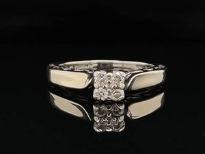 lot 60 image: .20 Carat Diamond Estate Ring in White Gold $1,100 Retail VIDEO