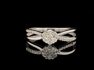 lot 68 image: 14 Carat Diamond Cluster Ring $650 Retail VIDEO