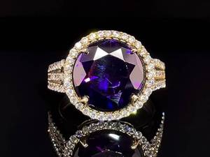 lot 70 image: Deep Purple Amethyst Estate Ring VIDEO