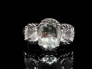lot 72 image: Mint Green Blue Semi-Gemstone Estate Ring