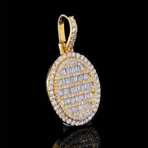 lot 9A image: Iced Out 3.00 Carat Diamond Estate Pendant in Solid Yellow Gold $6,250 Retail VIDEO