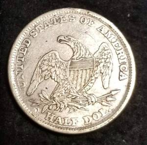 lot 02 image: 1838 US REEDED EDGE HALF DOLLAR