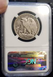 lot 06 image: 1921-D WALKING LIBERTY HALF DOLLAR VG8 NGC