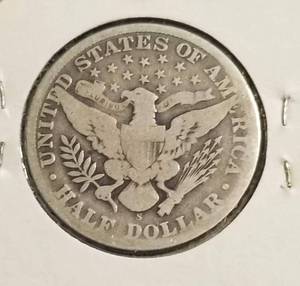 lot 31 image: 1911-S BARBER HALF DOLLAR
