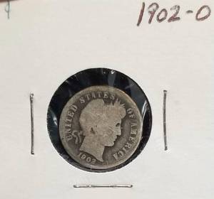 lot 51 image: 3 BARBER DIMES 1902-O 1913 1916