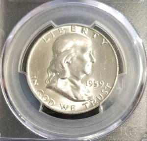 lot 61 image: 1959-D FRANKLIN HALF DOLLAR MS64 PCGS