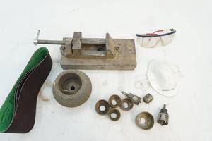 lot 204 image: Drill bits, sandpaper, tools