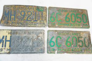 lot 221 image: MN license plates