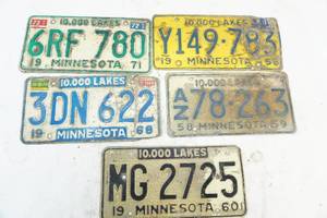 lot 227 image: MN license plates