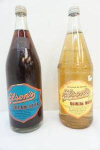 lot 232 image: Vintage elsons soda bottles