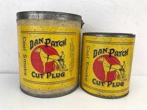 lot 20 image: Vintage - Dan Patch Cut Plug Tobacco Cans