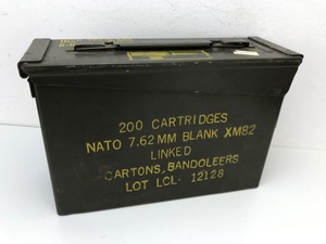 lot 22 image: Vintage - Ammo Box - Nato 7.62mm Blank