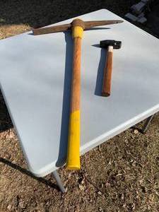 lot 328 image: Pick Axe and Blacksmith Hammer