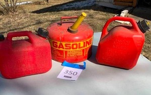 lot 350 image: Three Gas Cans