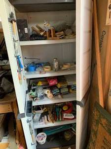 lot 364 image: Garage Storage Cabinet Plus Contents