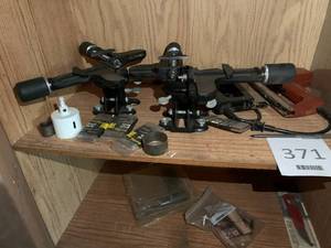 lot 371 image: Miter Vises, Stapler and Brad Nails