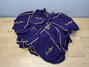 lot 344 image: 25 Purple Crown Royal Liquor Bags