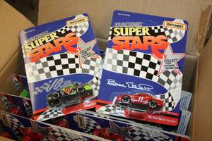 lot 26 image: 1992 Matchbox Racing Super Stars Bill Elliott & Joe Gibbs #18 Die Cast Lot  41 Cars