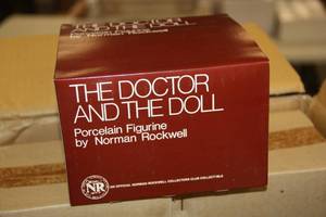 lot 55 image: 1982 Norman Rockwell Collectors Club The Doctor and The Doll Case of 9