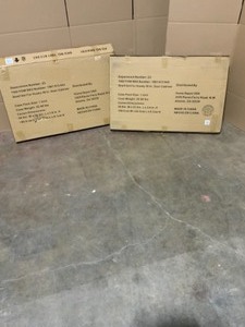 (2) HUSKY READY-TO-ASSEMBLE 36 IN. E X 1 IN. H X 21 IN. D STEEL SHELF SET FOR 36 IN. CABINET IN BLACK. SEE PICTURES