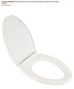 AMERICAN STANDARD MADERA FLOWISE ELONGATED TOILET BOWL ONLY IN WHITE WITH TOILET SEAT. SEE PICTURES