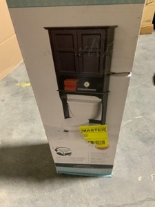 ZENNA HOME COLLETTE 25-12 IN. W X 64-15 IN. H X 8-12 IN. D 2-DOOR OVER THE TOILET STORAGE CABINET IN ESPRESSO. SEE PICTURES