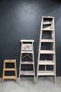 lot 33 image: WOODEN LADDERS