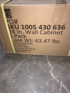 HUSKY READY-TO-ASSEMBLE 28 IN. W X 29 IN. H X 12 IN. D STEEL GARAGE WALL CABINET IN RED. SEE PICTURES