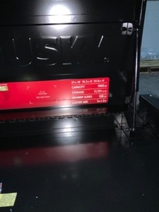 HUSKY 27 IN 9-DRAWER TOOL CHEST AND CABINET SET. SEE PICTURES