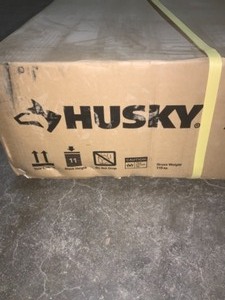 HUSKY 52 IN. ADJUSTABLE HEIGHT WORK TABLE. SEE PICTURES