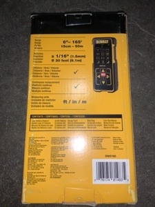 DEWALT 165 FT. LASER DISTANCE MEASURER WITH COLOR SCREEN. SEE PICTURES