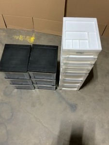 ASSORTED STORAGE BINS DIFFERENT COLOR AND SIZES SEE PICTURES