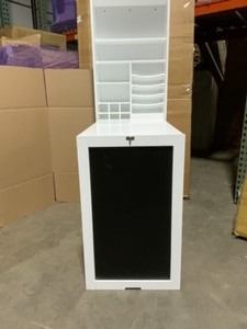 UTOPIA ALLEY 30 IN.RECTANGULAR WHITE FLOATING DESK WITH BUILT-IN-STORAGE. SEE PICTURES