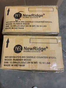 NEWRIDGE HOMEGOODS SADDLE COUNTER STOOLS (13.5WX23.5DX7.5H IN.). SEE PICTURES