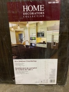 INTERBUILD ACACIA 6 FT. L X 25 IN. D X 1 IN. T BUTCHER BLOCK COUNTERTOP IN ESPRESSO STAIN. SEE PICTURES