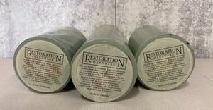Three Restoration Hardware Pillar Candles