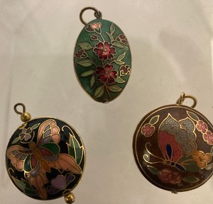 Three Cloisonne Pendants