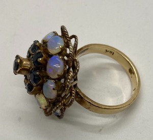 Dinner Ring with Blue Stones